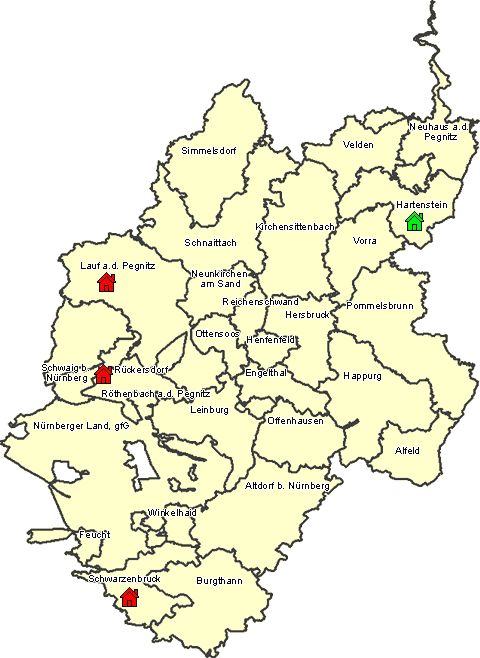Landkarte des Landkreises